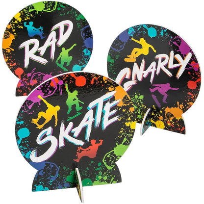 Skateboard Party Centerpieces 3 Pieces