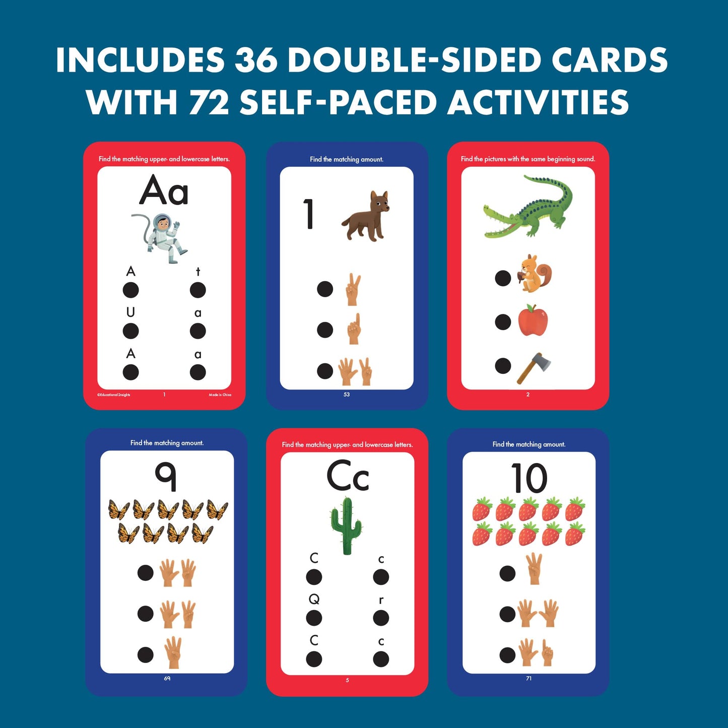 Educational Insights Hot Dots Preschool Prep Set - Toddler ABC Flash Cards with Interactive Pen, Preschool Learning Activities, Reading & Math