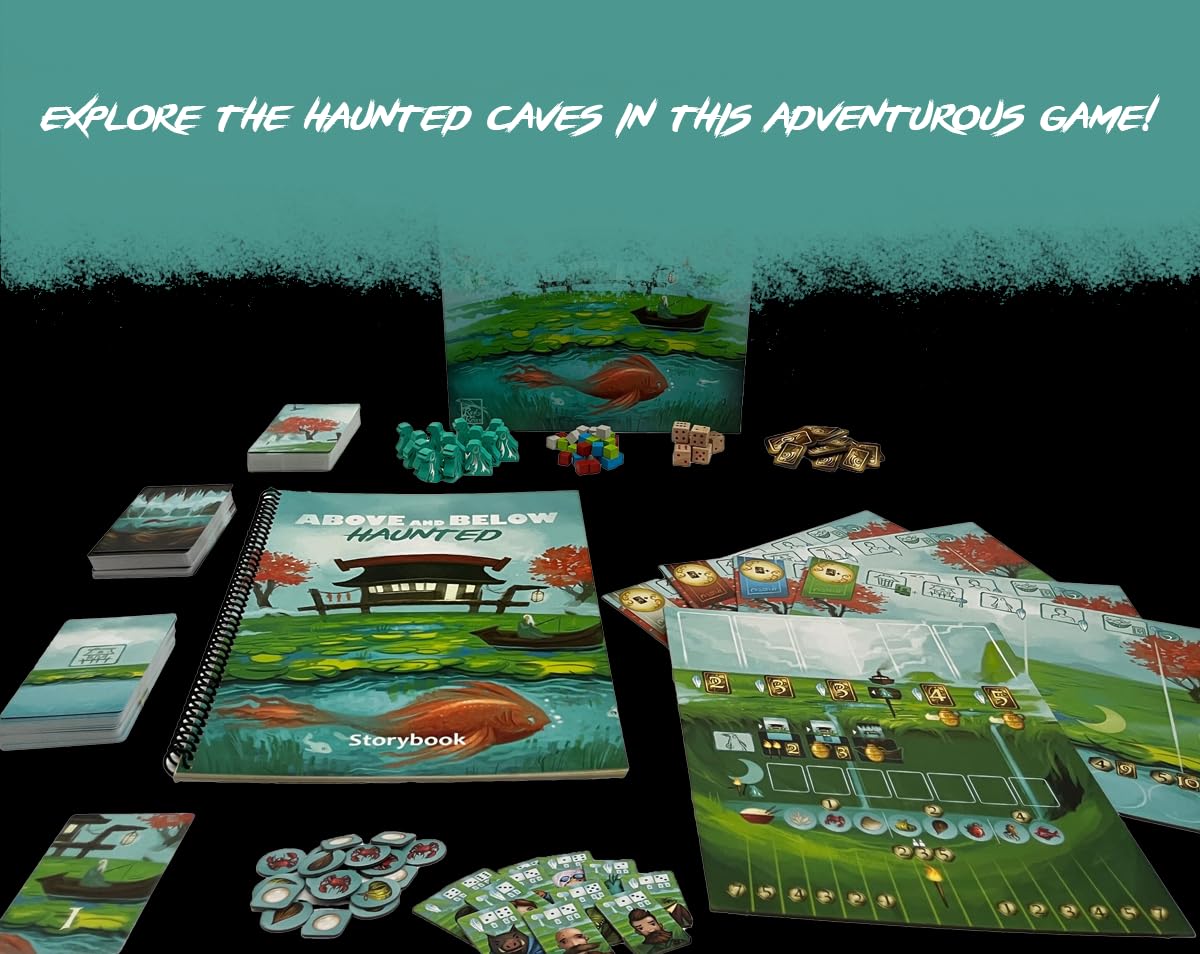Above and Below: Haunted Board Game | Spooky Story Adventure | Red Raven Games | Village Building | 2-4 Players | Ages 8+ | 2026 Origins Award Nominee
