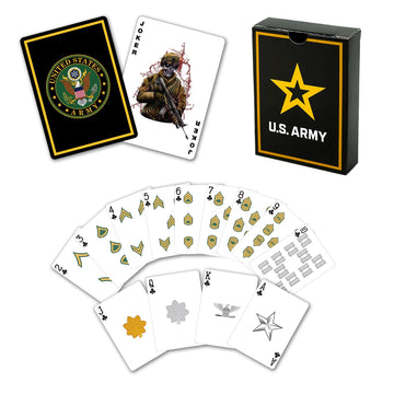 Military Gift Shop US Army Professional Quality Army Playing Cards - Great for Game Night - US Army Gifts for Veterans | Army Playing Cards