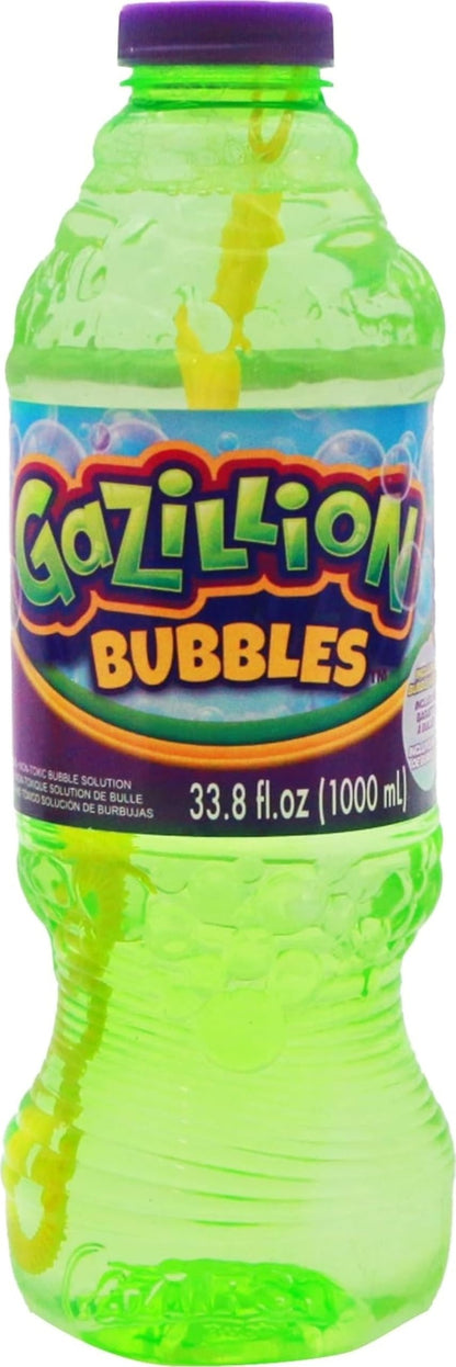 Gazillion Bubbles, Original Bubble Solution 1L - Create Bubbles with Premium Formula & 7-in-1 Bubble Wand - Non-Toxic & Safe