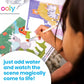 Ooly Water Amaze Mess-Free Travel Activity for Kids - 12 Reusable Reveal Boards & Brush, Paint with Water, Toddler Car & Airplane Craft - On The Farm