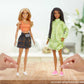 Barbie Fashions 2-Pack Clothing Set, 2 Outfits Doll Include Green Sweatshirt Dress, Sleeveless Top & Skirt & 2 Accessories