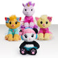 Just Play EK World 7-inch Small Unicorn Plush Stuffed Animal, Pink Star Shirt and Rainbow Skirt, Soft Fabric, Kids Toys for Ages 3 Up