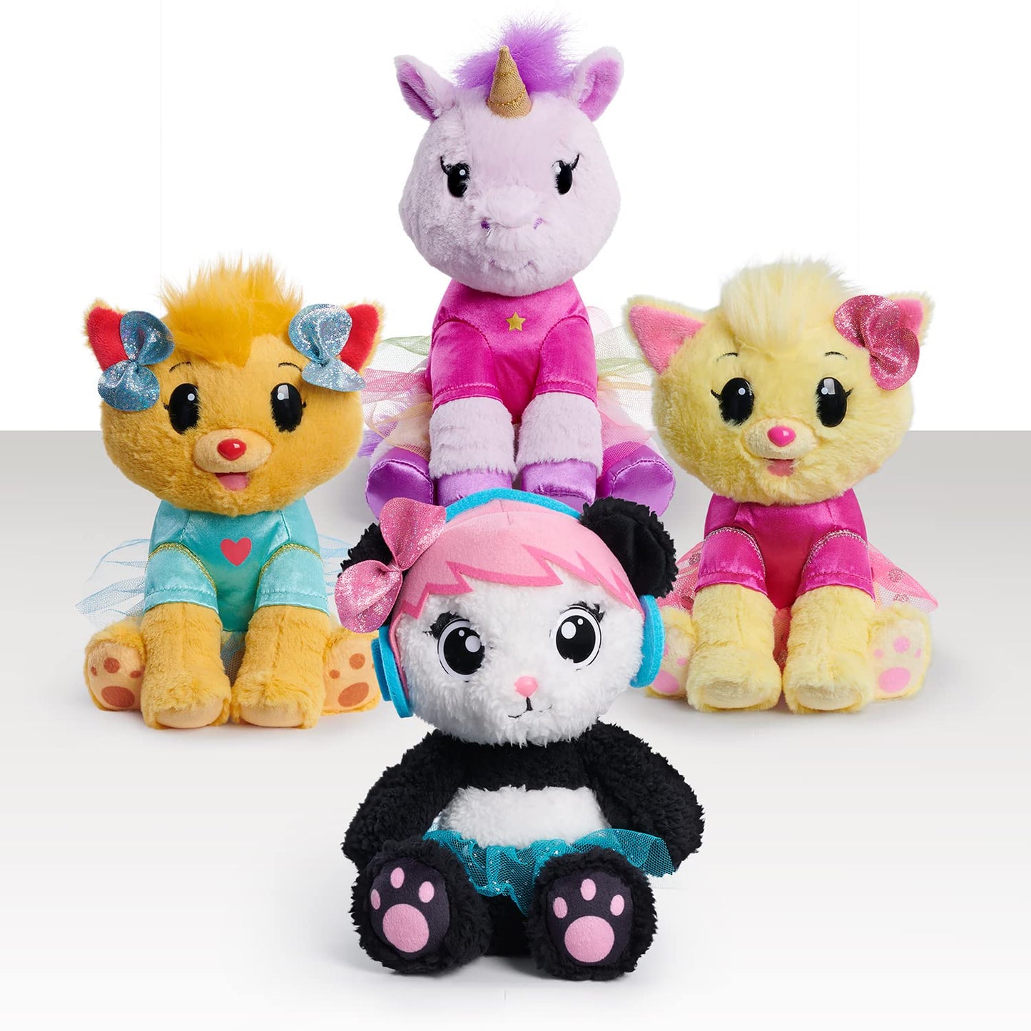 Just Play EK World 7-inch Small Unicorn Plush Stuffed Animal, Pink Star Shirt and Rainbow Skirt, Soft Fabric, Kids Toys for Ages 3 Up