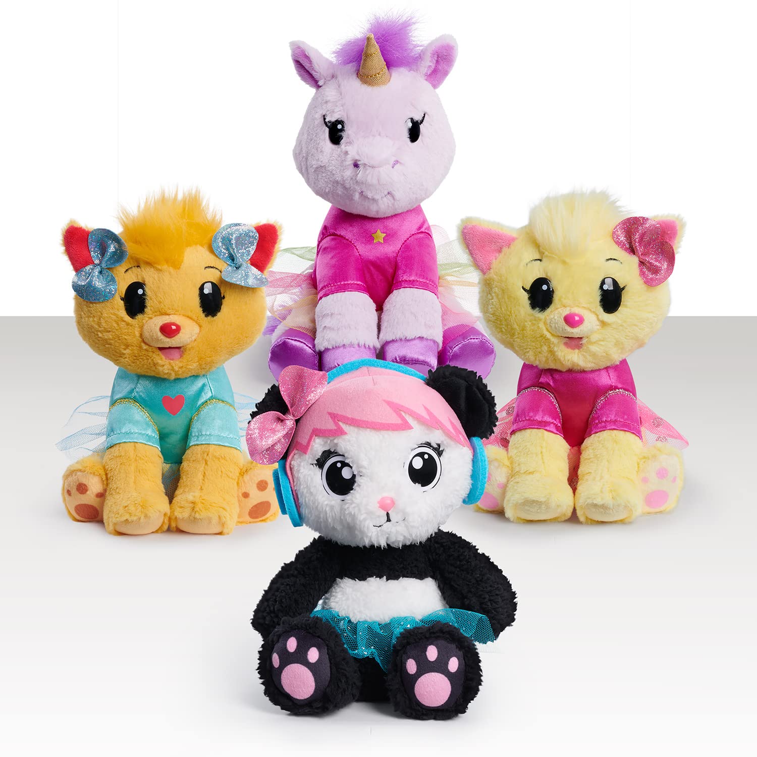 Just Play EK World 7-inch Small Unicorn Plush Stuffed Animal, Pink Star Shirt and Rainbow Skirt, Soft Fabric, Kids Toys for Ages 3 Up