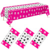 Newwiee 3 Pcs Puppy Paw Print Tablecloth Dog Pet Plastic Disposable Table Cover Paw Print Table Cloth Party Supplies for Puppy Dog Themed Party