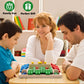Shut The Box Dice Game,8 Dice 4 Players Wooden Board Table Math Skills Game with Drop it Game Instructions for Kids Adults Easy to Learn, Family