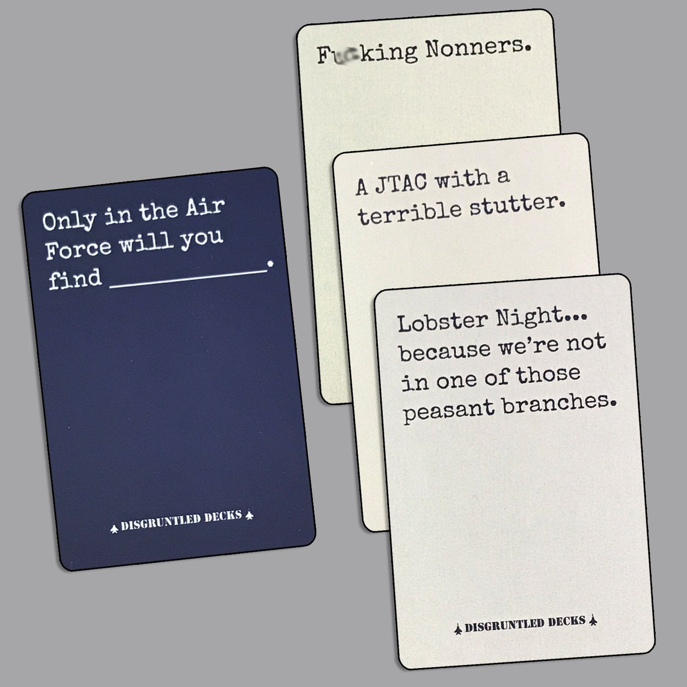 Disgruntled Decks - The Original Military Party Card Game for Veterans - Air Force-Themed Deck