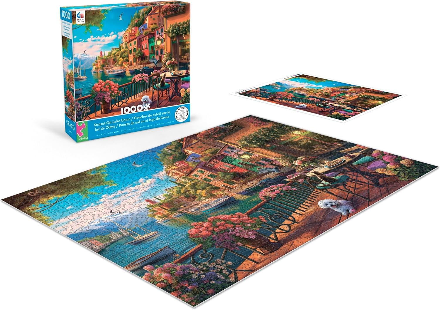 Ceaco - Sunset on Lake Como - 1000 Piece Jigsaw Puzzle