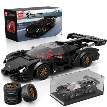 Super Sports Car Building Set with Display Case, 355 Pcs Toy for Ages 8+
