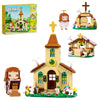 Jesus 3 in 1 Building Block Toy Set Compatible with Lego, Easter Nativity Scene Church Missionary and Resurrection, Religious Cross Jesus Figure