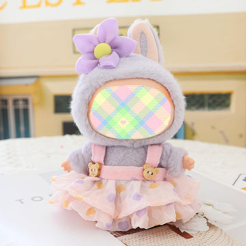 Clothes for Lu bubu 17cm Dolls Accessories (No Doll), Kawaii Skirt Outfit Set 2 Pieces for 17cm Dolls Suit, Stylish Dress Up Flower Dolls Clothing Set