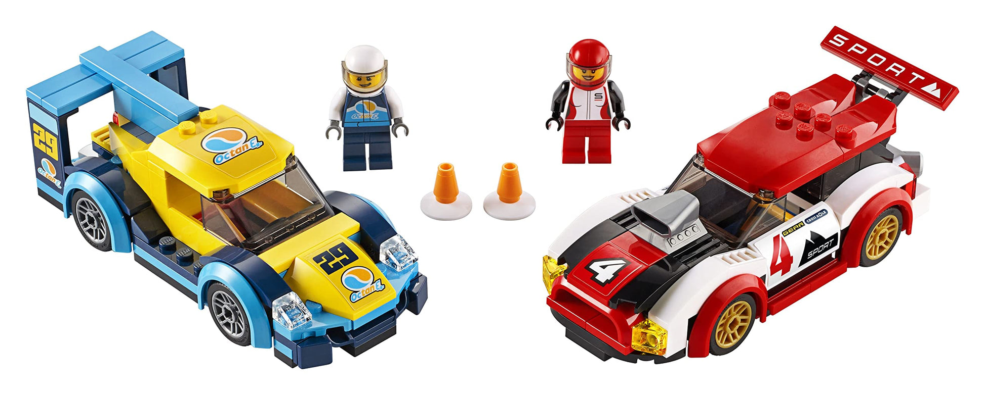 LEGO 60256 City Nitro Wheels Racing Cars Toy with 2 Race Drivers Minifigures, Rally Vehicles for Kids 5+ Year Old