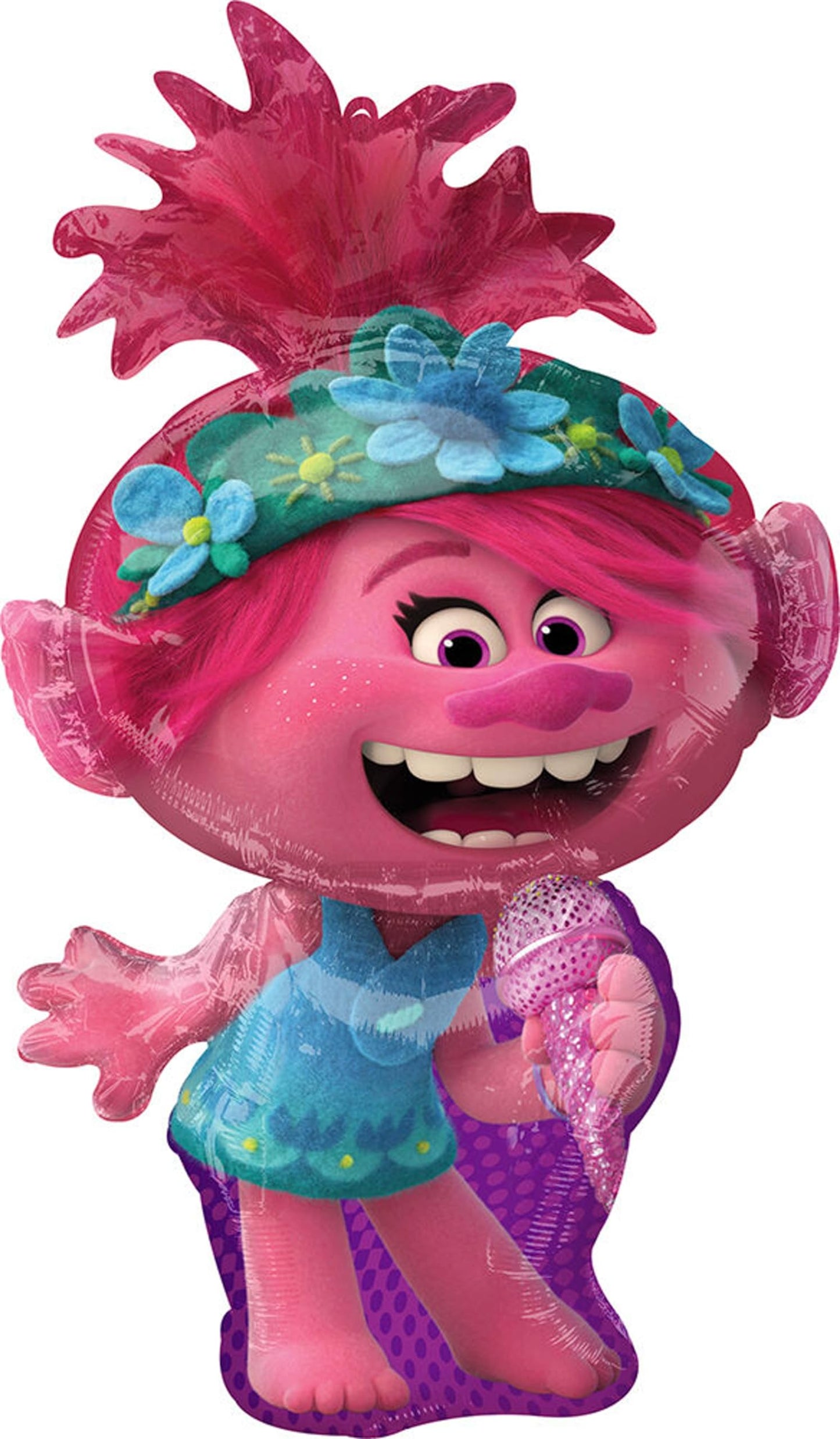Poppy World Tour 4th Birthday Party Supplies Trolls 15pc Balloons Bouquet