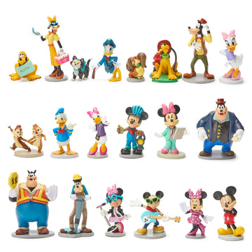 Disney Store Official Mickey Mouse & Friends Mega Figure Set - 20 Fully Sculpted Figurines - Includes Mickey, Minnie, Donald, Goofy, Pluto, & More