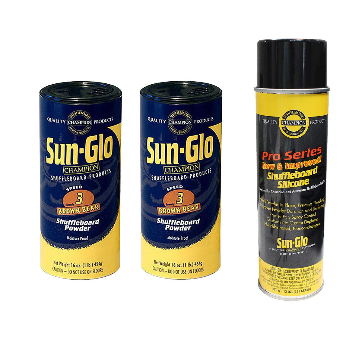 Sun-Glo 2 Cans #3 Brown Bear Wax and 1 Can of Silicone Spray