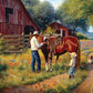 SUNSOUT INC - Learning the Ropes - 500 pc Large Pieces Jigsaw Puzzle by Artist: Mark Keathley - Finished Size 19.25" x 26.625" - MPN# 53084