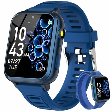 Cosjoype Kids Game Smart Watch for Kids with 39 Puzzle Games HD Touch Screen Camera Music Player Pedometer Alarm Clock Calculator Flashlight 12/24hr