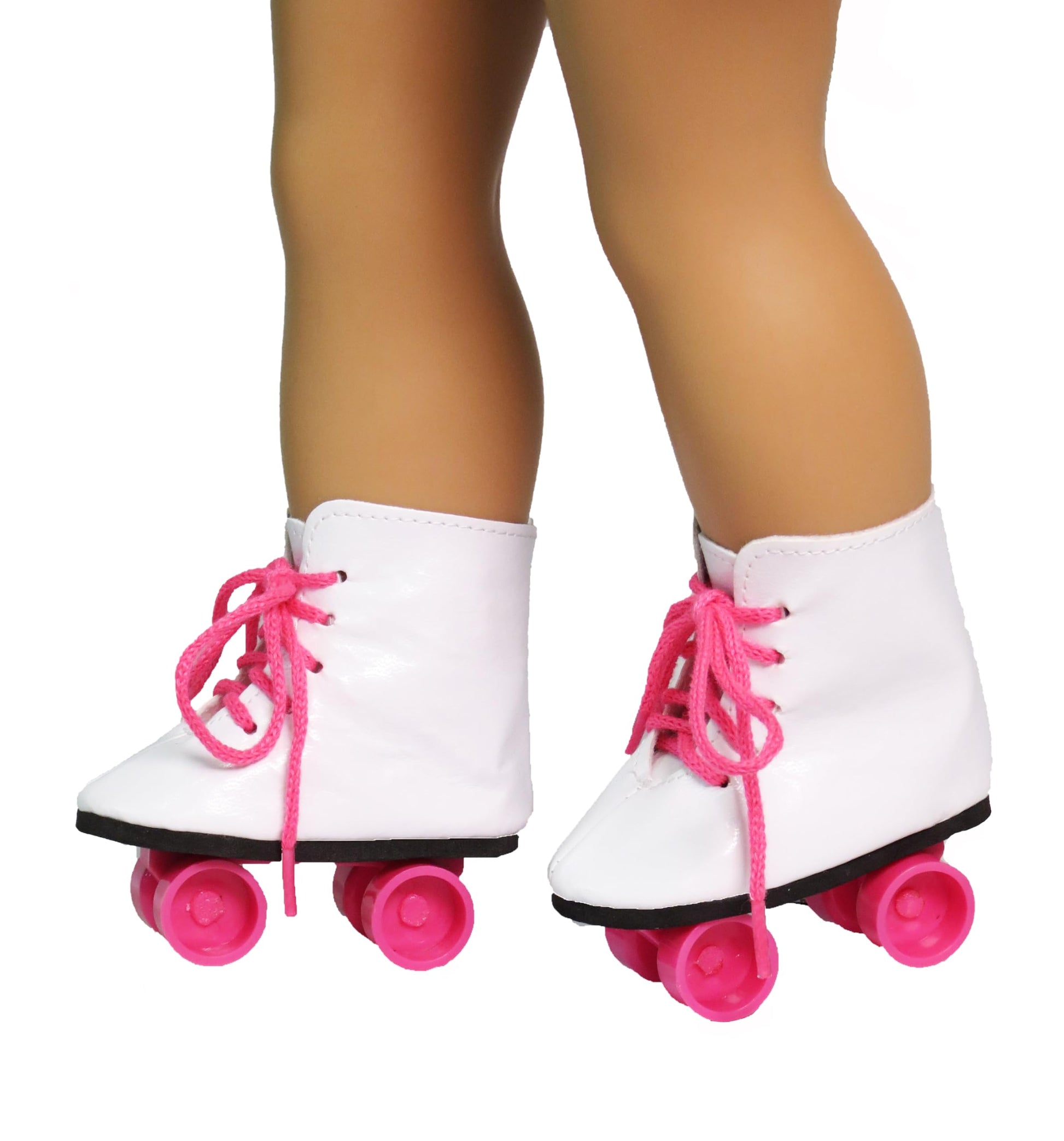 White and Hot Pink Rollerskates for 18-Inch Dolls | Premium Quality & Trendy Design | Dolls Clothes