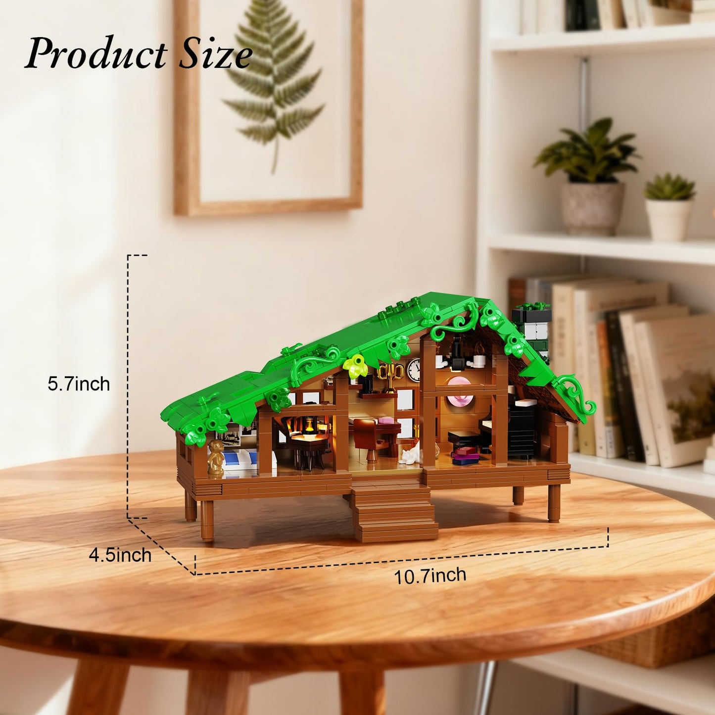 Folk Cabin Building Set, Folk House Compatible with Lego Forest Cabin House Building Creative Collection Toys, Mysterious Cabin Model,Christmas