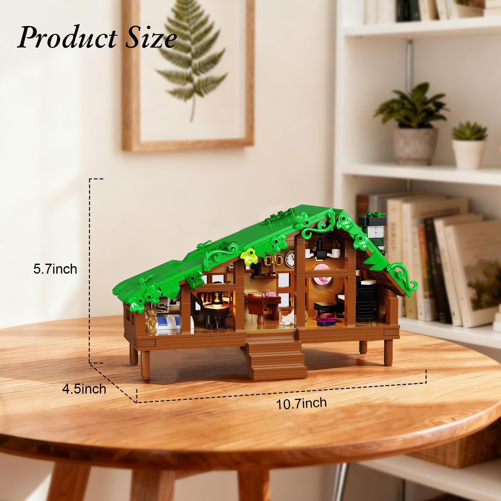 Folk Cabin Building Set, Folk House Compatible with Lego Forest Cabin House Building Creative Collection Toys, Mysterious Cabin Model,Christmas