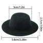 YHXiXi Handmade Small Wide Brim Doll Fedoras: 10pcs Felt Panama Hats with Flat Tops