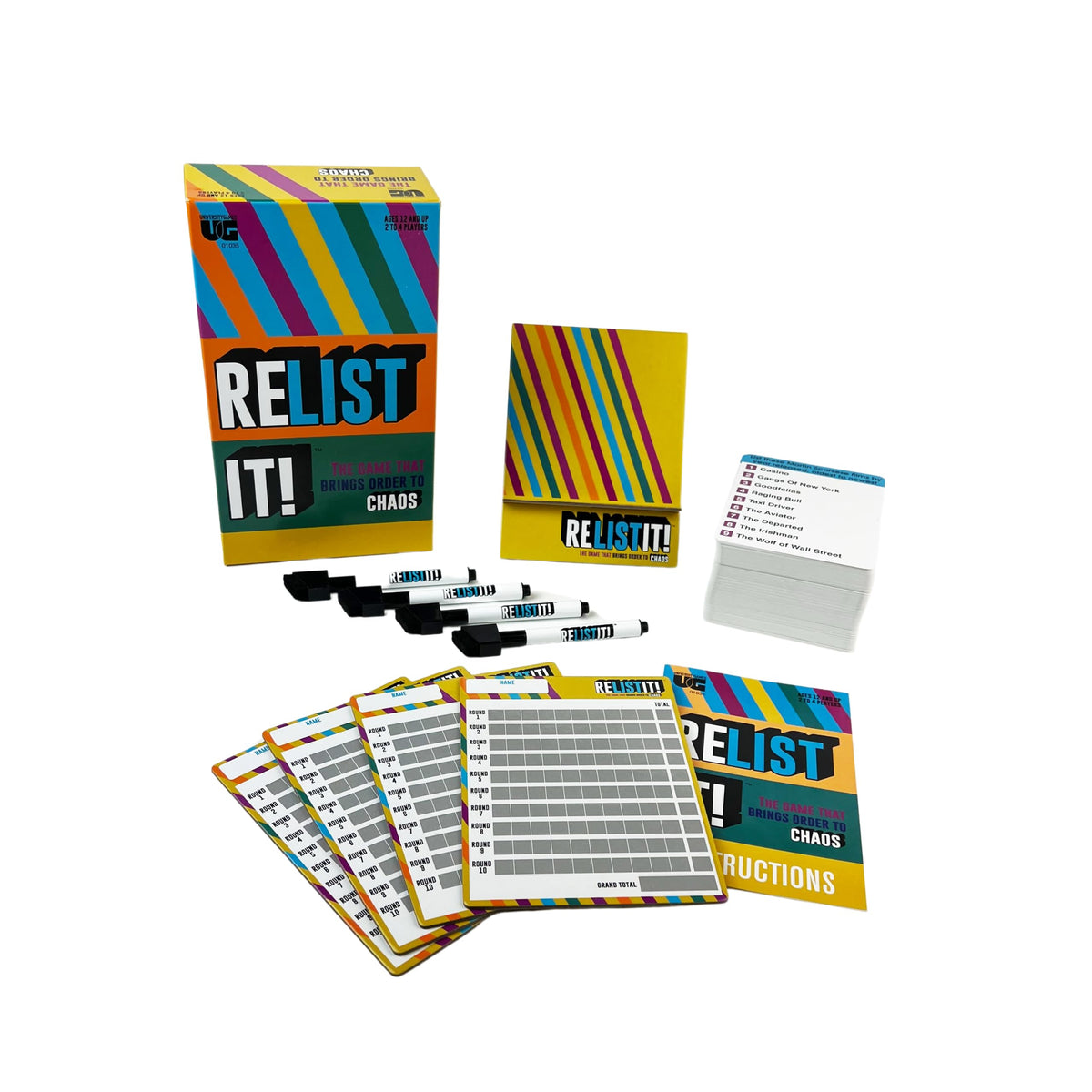 Relist It Family Party Game, Fast-Paced Trivia Game, Ages 12+