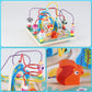 Qilay 5-in-1 Wooden Activity Cube for Toddlers 1-3(Large),Multipurpose Toddler Activity Center with Bead Maze & Shape Sorter, Early Educational Toy