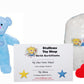 Make Your Own Stuffed Animal Mini 8 Inch Blue Patch Heart Teddy Bear Kit - No Sewing Required!