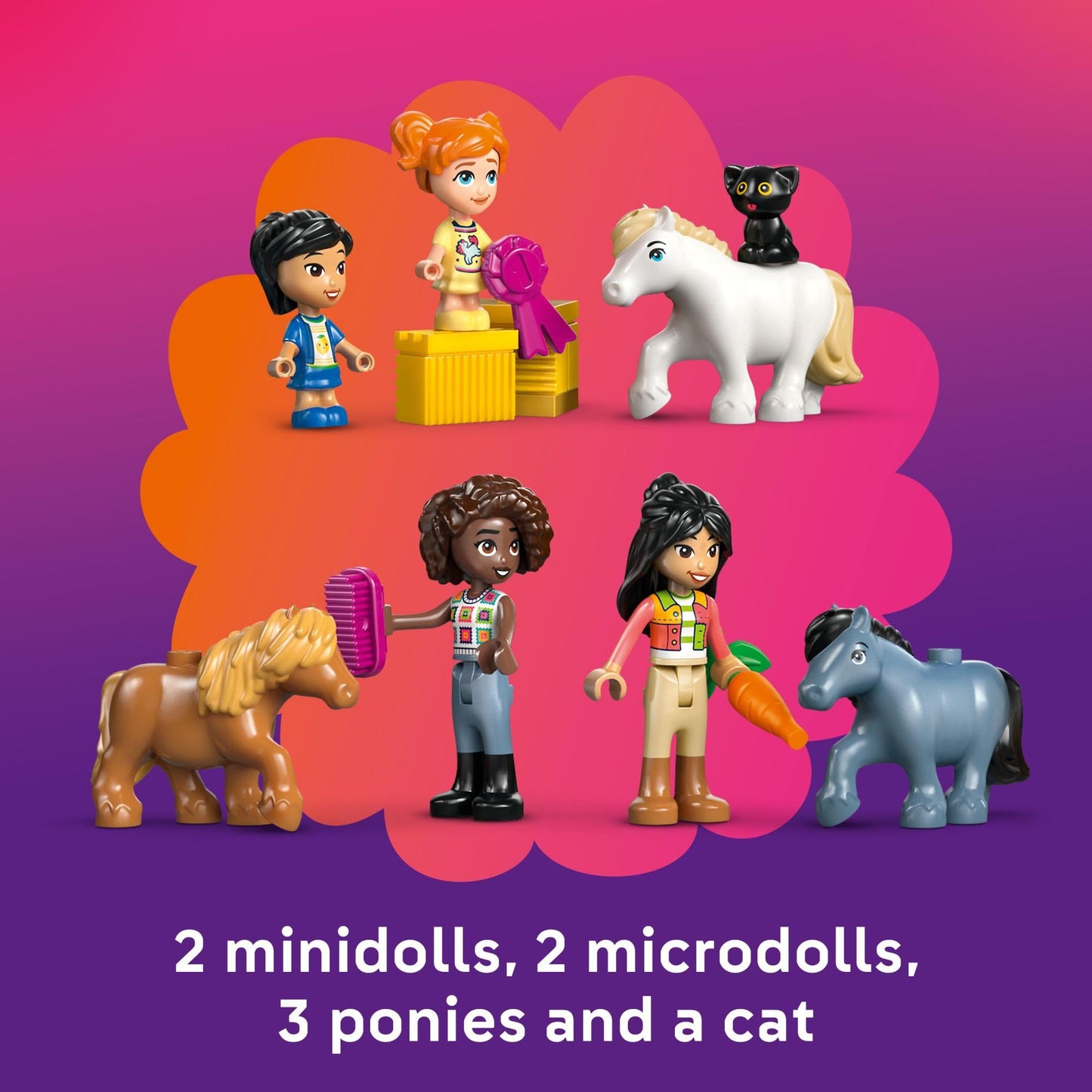 LEGO Friends Pony Ranch & Stable Pretend Play Building Toy - Playset with 3 Horse Toys for Creative Storytelling - Birthday Gift Idea for Girls &