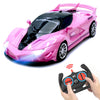 Yomwet Remote Control Car, Pink RC Cars for Girls, Rechargeable RC Racing, Electric Power On Road High Speed Drift Model Vehicle Toy with Led