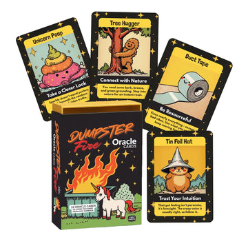 Dumpster Fire Oracle Cards, 52-Card Funny Oracle Deck for Self-Reflection and Humorous Spiritual Guidance with Savage Honesty