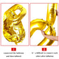 Foil Chain Balloons Jumbo Chain Balloons for 80s 90s Party Decorations Giant Balloon Chain Balloons Gold (Gold, 16 inch)