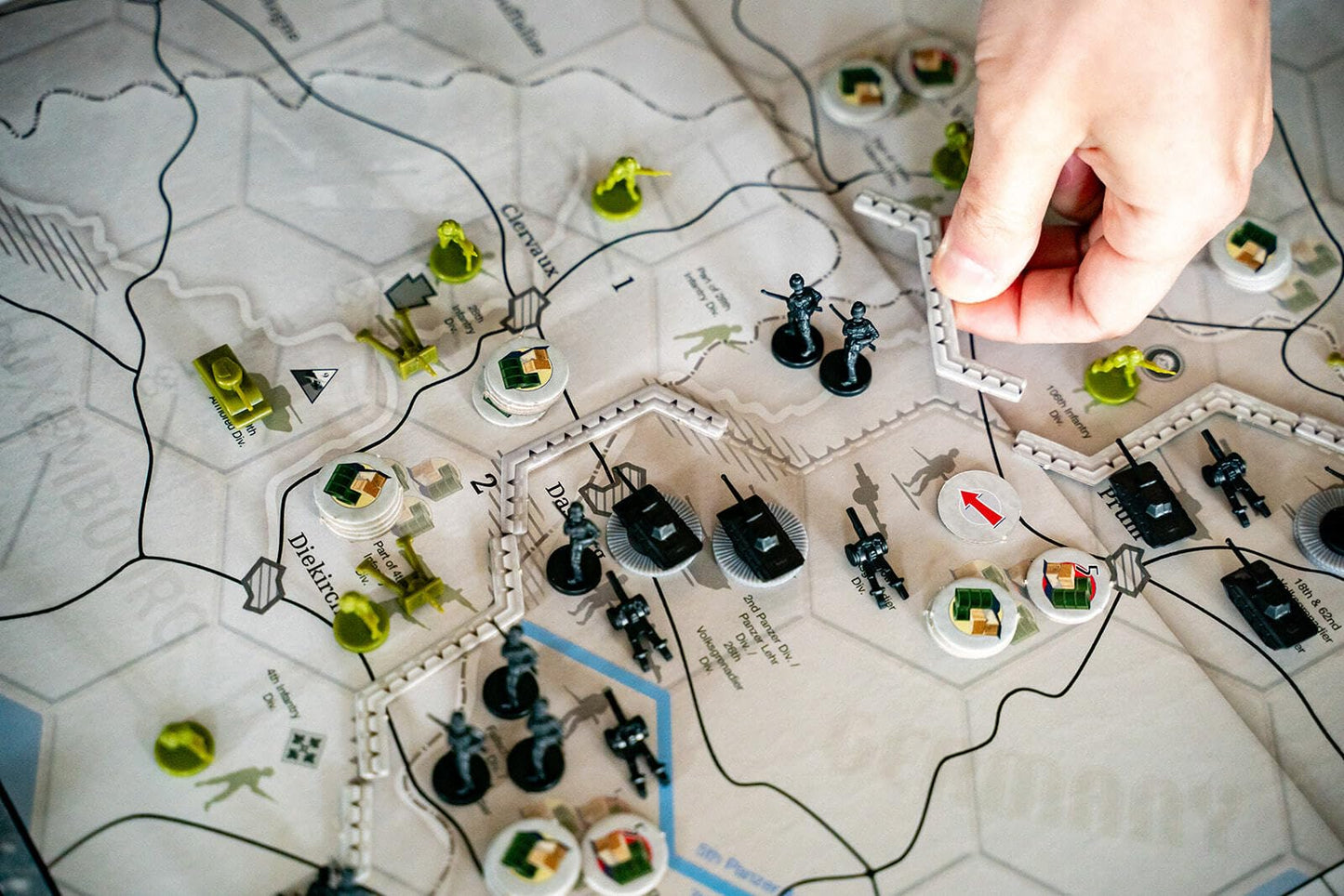 Renegade Game Studios Axis & Allies Battle of the Bulge WWII Strategy Board Game, 2 Player Miniatures Wargame, Ages 14+, 3-4 Hours