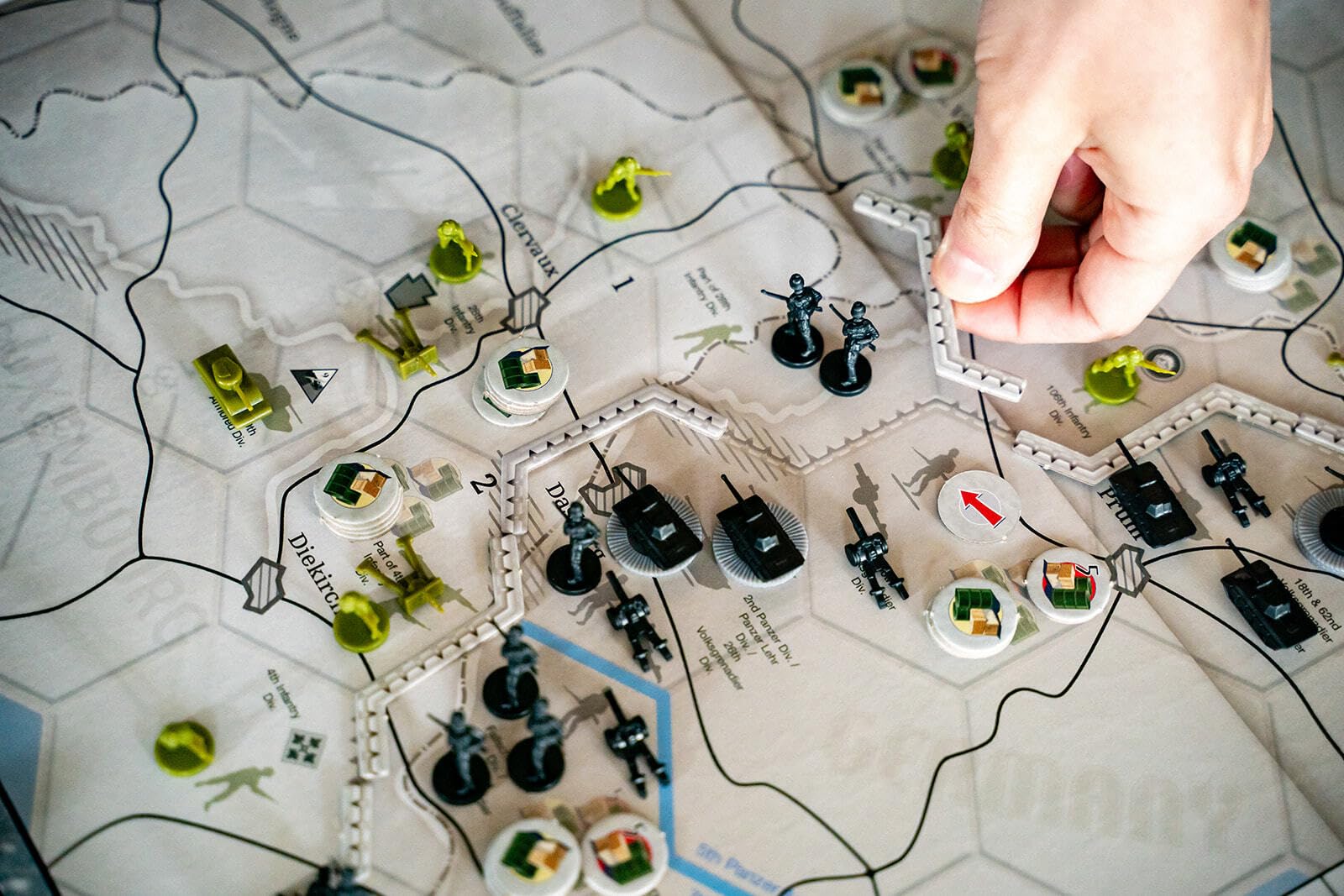 Renegade Game Studios Axis & Allies Battle of the Bulge WWII Strategy Board Game, 2 Player Miniatures Wargame, Ages 14+, 3-4 Hours