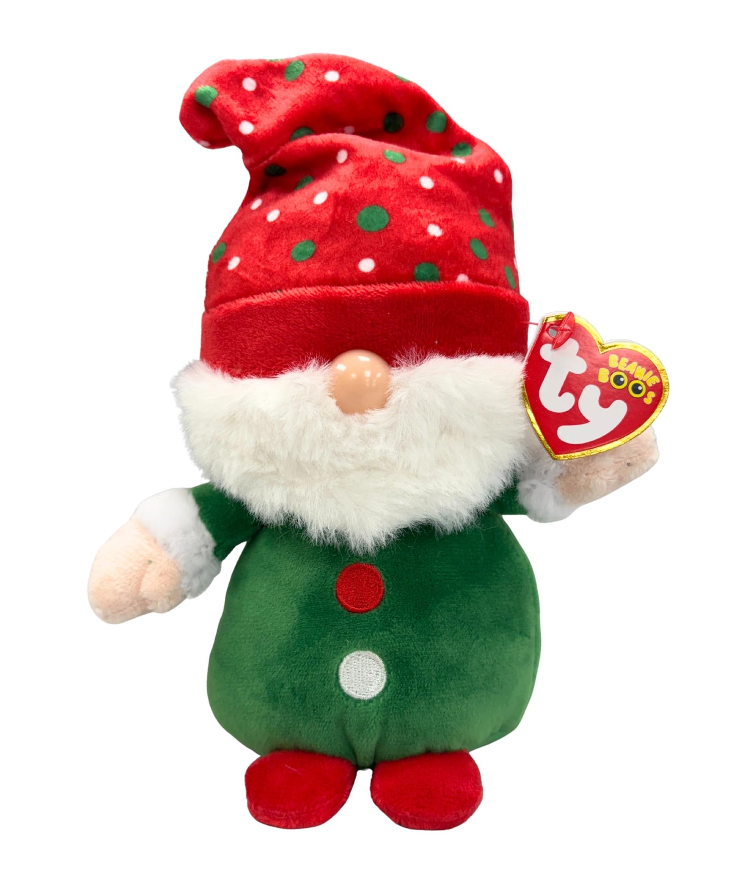 TY Beanie Boo Regular 15 cm Gnolan Gnome Green Xmas 2023