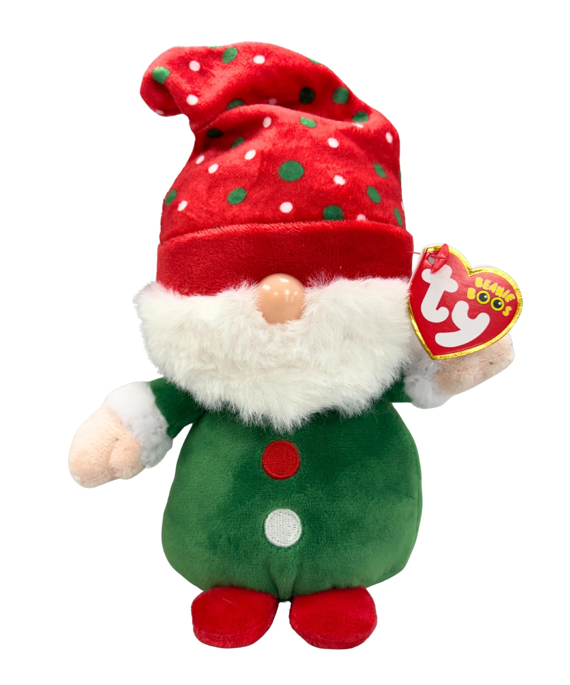 TY Beanie Boo Regular 15 cm Gnolan Gnome Green Xmas 2023
