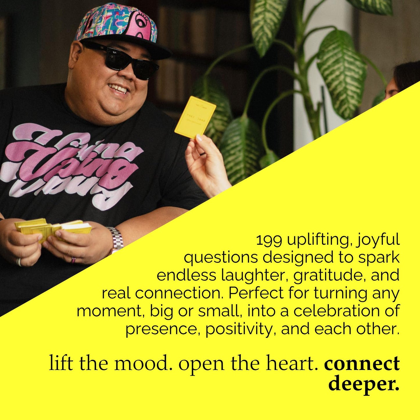 {THE AND} Good Vibes Edition - 199 Laugh Out Loud Conversation Cards for Friends, Family, Couples - Fun Icebreaker Cards to Connect - Stress Free