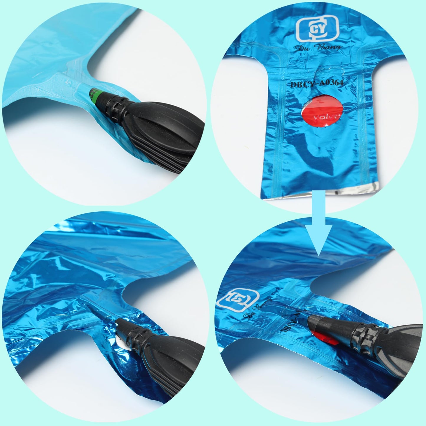 31inch Large Airplane Blue Party Decoration Airplane Balloon Birthday Party Supplies (Two airplanes)