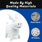 Adenzai White Gubby Rabbit Plush Toy - Soft Forsaken Gubby Plush Stuffed Animal, Cute Game Character Collectible Plushie Gift for Kids and Gamers