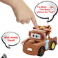 Disney Cars Toys Track Talkers Mater, 5.5-in, Authentic Favorite Tow Truck Movie Character Sound Effects Vehicle, Fun Gift for Kids Aged 3 Years