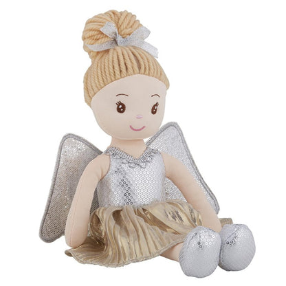 Stephan Baby Plush Angel Doll, Silver Wings