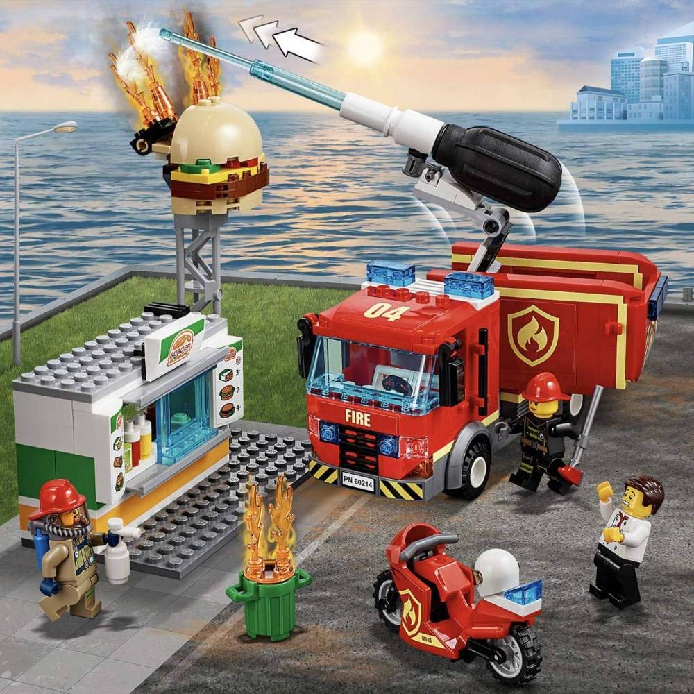 LEGO City Burger Bar Fire Rescue 60214 Building Kit (327 Pieces)