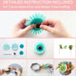 BAZIMA DIY Felt Flower Art Craft Kit, DIY Felt Sunflower and Chrysanthemum Bouquet Kit, 7pcs Felt Flowers,Floral Gifts,Beginner Craft Kit,Arrange