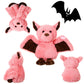 AngelGift Cuddly 11 inch Plush Bat Stuffed Animal Halloween Stuffed Animal Plush Toy Plush Animal Doll Bedtime Toys Birthday Xmas Furry Gifts