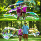 BUBBLETHING Big Bubbles Wand & Book - Blow Soap Bubbles 20-Feet-Long & More