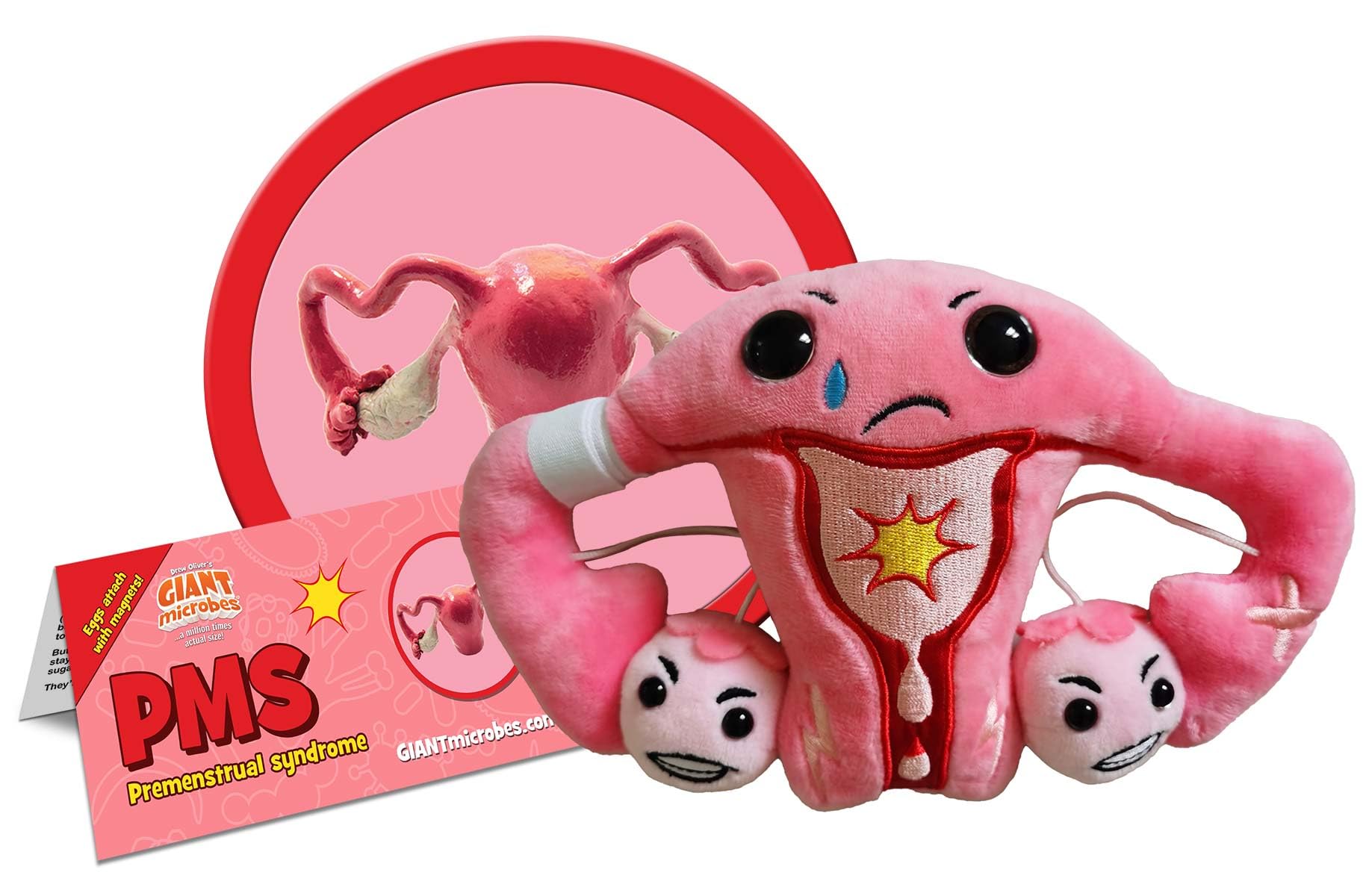 GIANT MICROBES PMS Uterus Plush, Hysterectomy Gifts, Feminist Gift, Fertility Gift, Uterus Gifts, Period Care Package, Period Comfort Items, PMS