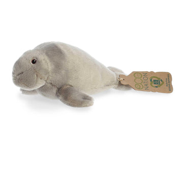 Aurora® Responsibly Made Eco Nation™ Eco Softies™ Manatee Stuffed Animal - Ideal for Playtime Adventures - Perfect for Birthdays or Just Because