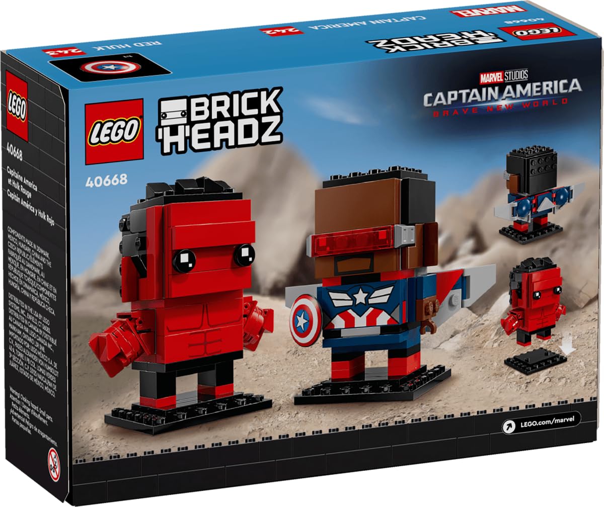 LEGO Brickheadz Marvel Captain America & Red Hulk 40668